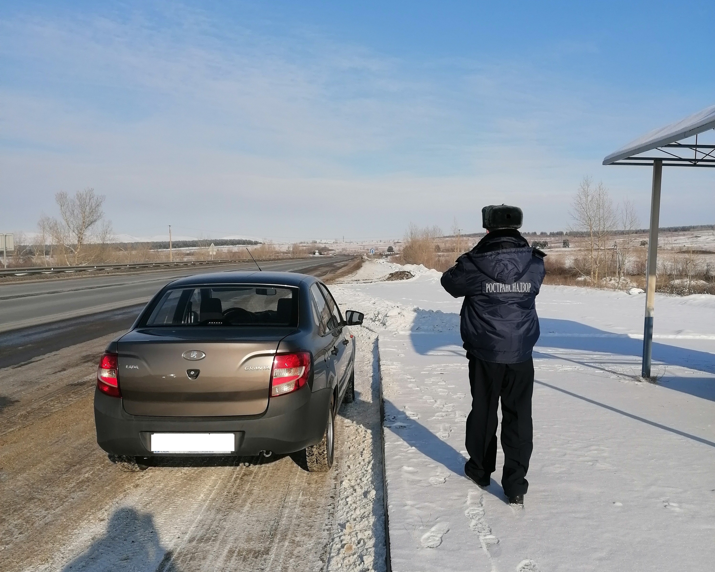 Проведение рейда по осмотру автомобильной дороги общего пользования федерального значения Р-257 «Енисей» в Красноярском крае